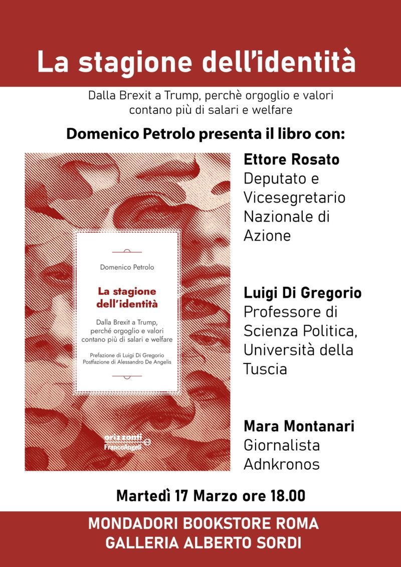 Presentazione del libro "La stagione dell&rsquo;identit&agrave;"